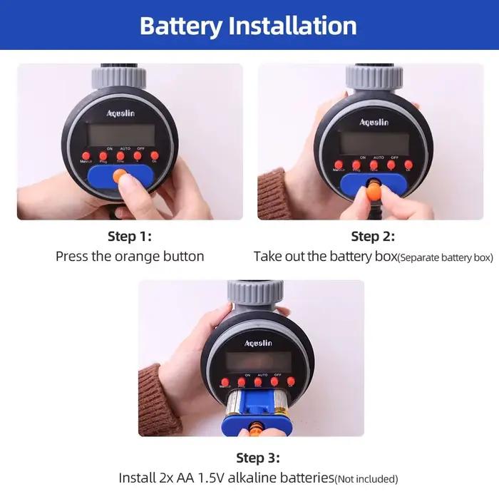 Minuterie d'Arrosage Électronique Aqualin Avec Affichage LCD Rouge Pour Jardiniers Occasions Spéciales Gestion Optimisée De L'Eau