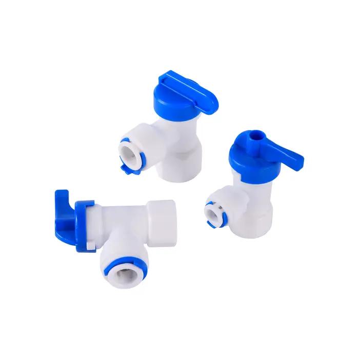 RO eau droite 1/4 "3/8" OD tuyau 1/4 "BSP 1/2 "filetage mâle raccords à connexion rapide robinet à t