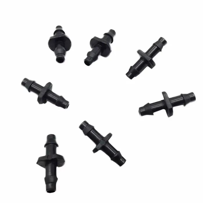 Connecteur barbelé droit de 1/4 pouces, Double barbe pour tubes de 4/7mm, connecteur de tuyau d'arro