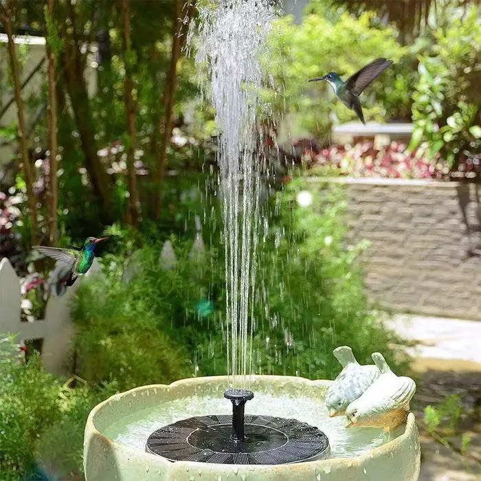 Fontaine à cascade miniature solaire pour piscine