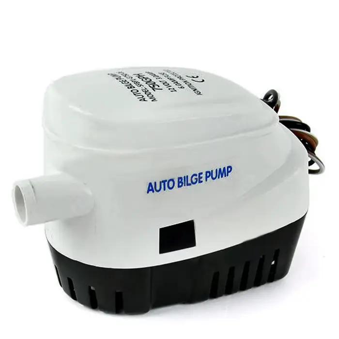 Pompe automatique submersible marine 12V/24V 750GPH pour alimentation en eau de bateau haute résistance à la corrosion pour usage marin et domestique