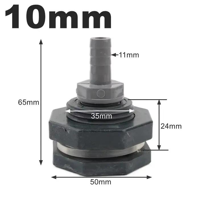 Connecteur de réservoir d'eau en PVC, Tube G1/2 à 8/10/12/16mm, adaptateur de réservoir de poisson d