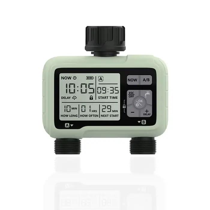Minuterie d'eau à 2 sorties pour jardiniers professionnels arrosage automatique programmable irrigation précise et économique pour jardins extérieurs occasions spéciales