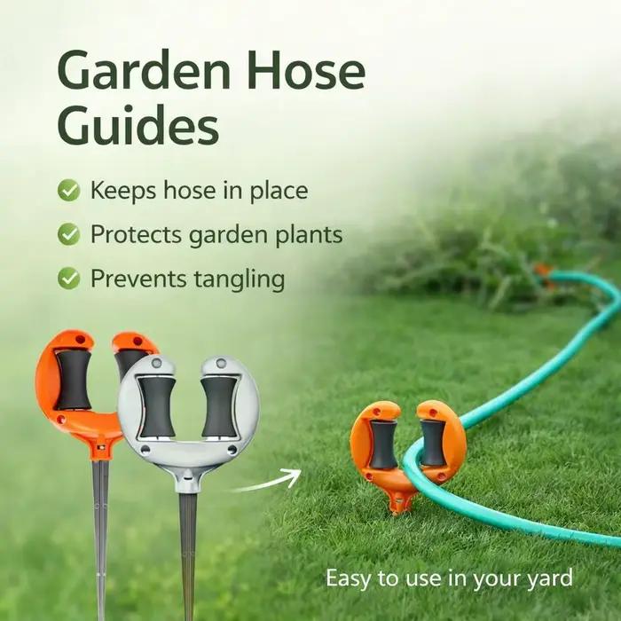 Support de tuyau d'arrosage avec poulie rotative