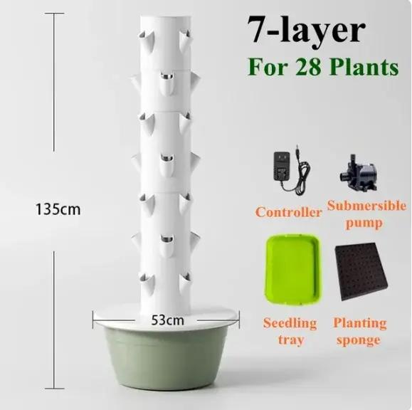 Tour hydroponique verticale pour la maison