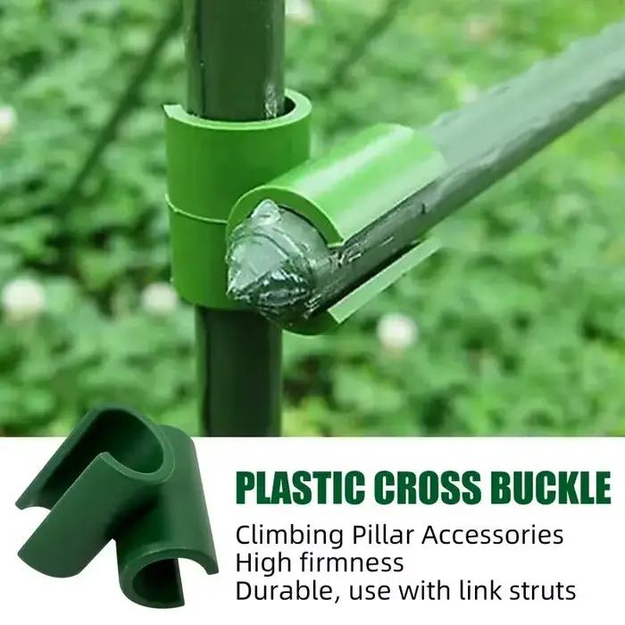 Connecteur de Support de plante en treillis, 50/100 pièces, Clip croisé fixe, Clips de piquet pour g