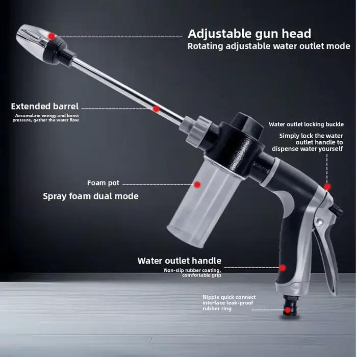 Pistolet à eau domestique multifonctionnel pour arrosage