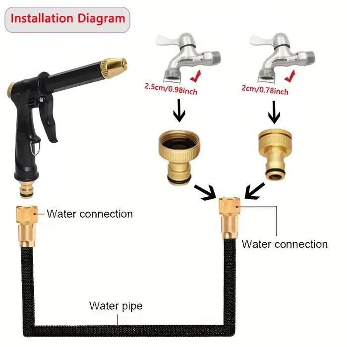 Garden hose garden watering water gun retractable garden watering water pipe garden magic water pipe irrigation tool