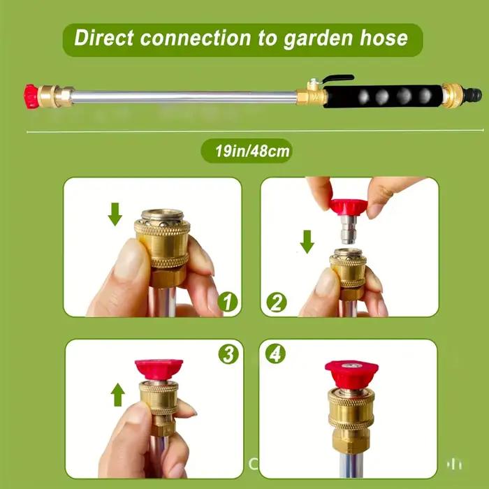 Nettoyeur électrique haute pression pour tuyau d'arrosage avec deux buses interchangeables pour nettoyer voiture animaux domestiques et jardin occasions spéciales