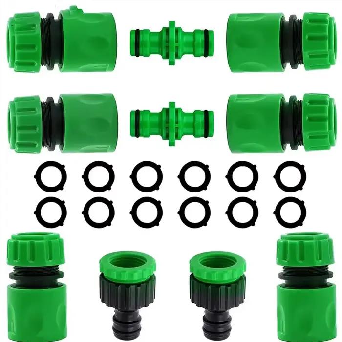 Raccord rapide double mâle ABS 1/2 po pour tuyau d'arrosage, adaptateur d'extension pour tuyau d'irr