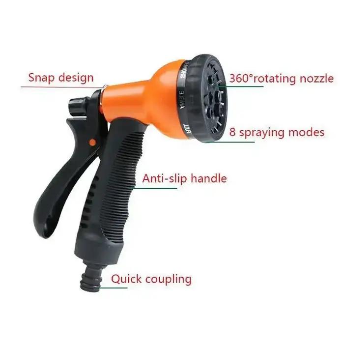 Pistolet à eau de jardin avec 8 types de buses