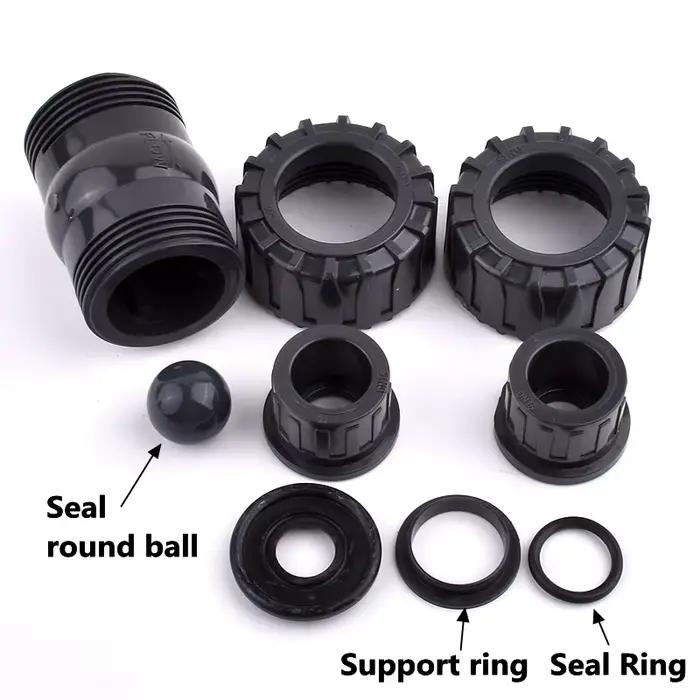 Valve de contrôle à bille en PVC, 1 pièce, 20 ~ 63mm, en plastique, pour Aquarium, jardin, accessoir