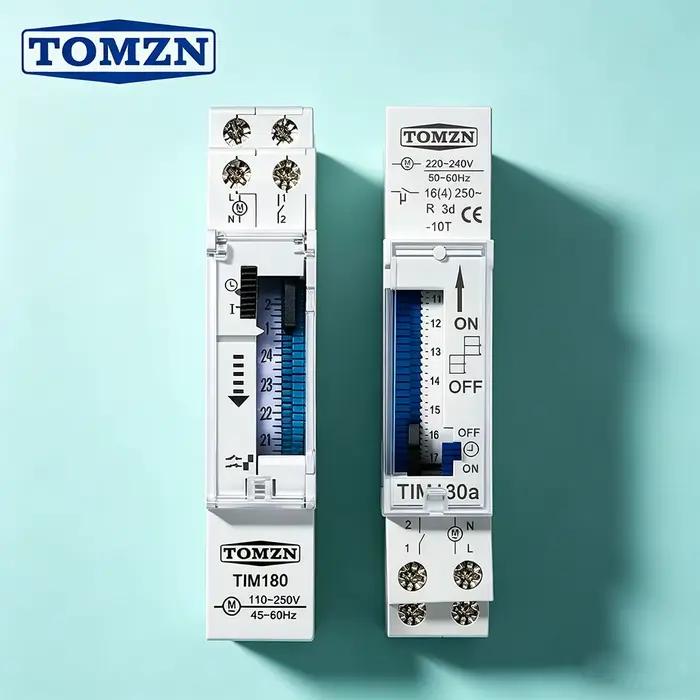 Relais de minuterie programmable 24 heures - 110V/220V 16A avec batterie de secours sur rail DIN pour