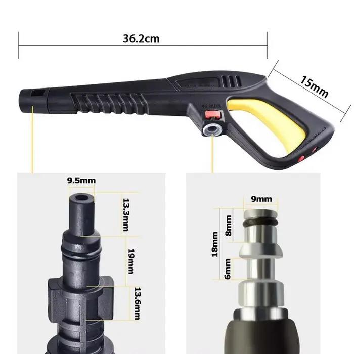 Pistolet à eau haute pression en PA66+GF30 avec buse en cuivre-céramique pour lavage de voiture et nettoyage de surface polyvalent pour occasions spéciales