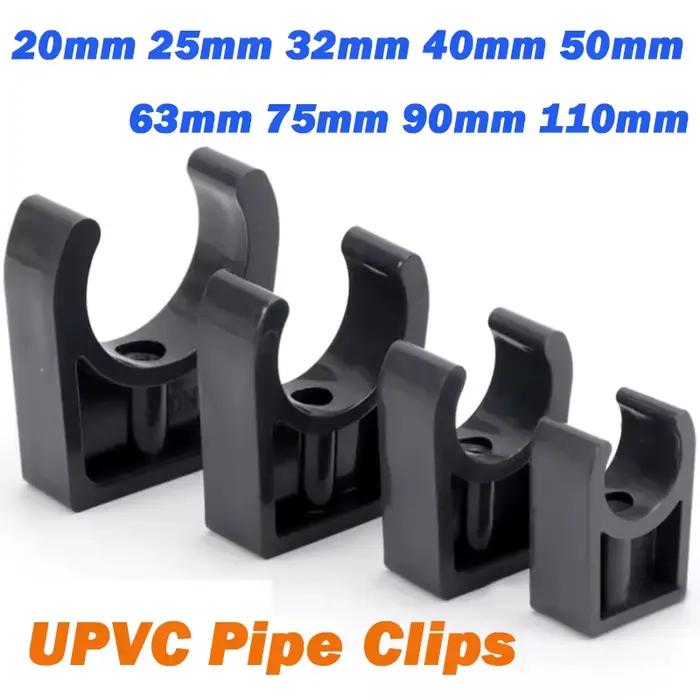 Colliers de serrage pour tubes PVC 20/25/32/40/50/63/75/90/110mm – Fixations ouvertes pour tuyaux, supports pour tubes d'irrigation de jardin