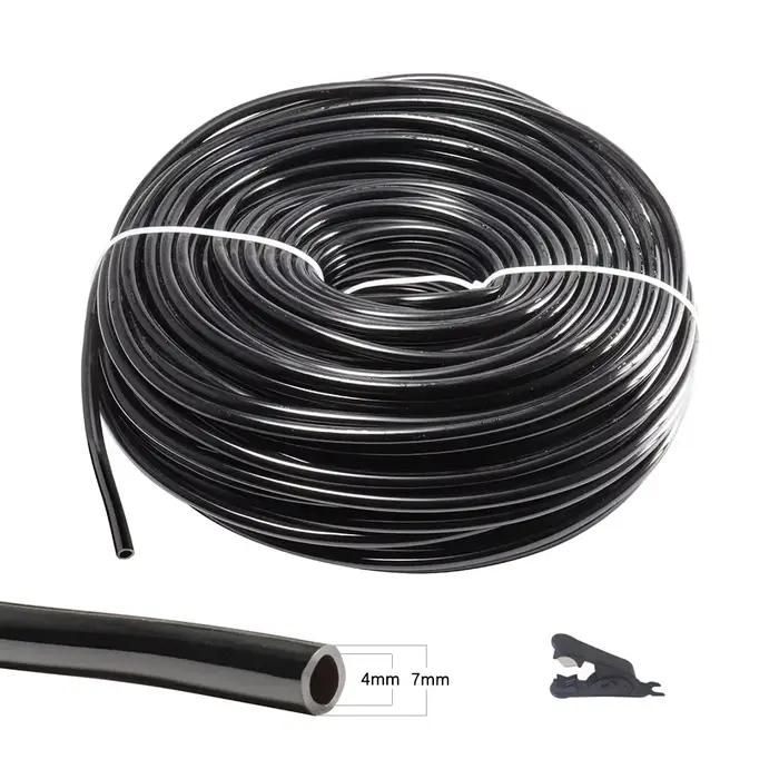 Tuyau d'irrigation enroulable en PVC 4/6mm noir pour fleurs bonsaïs et pelouses occasions spéciales jardinage