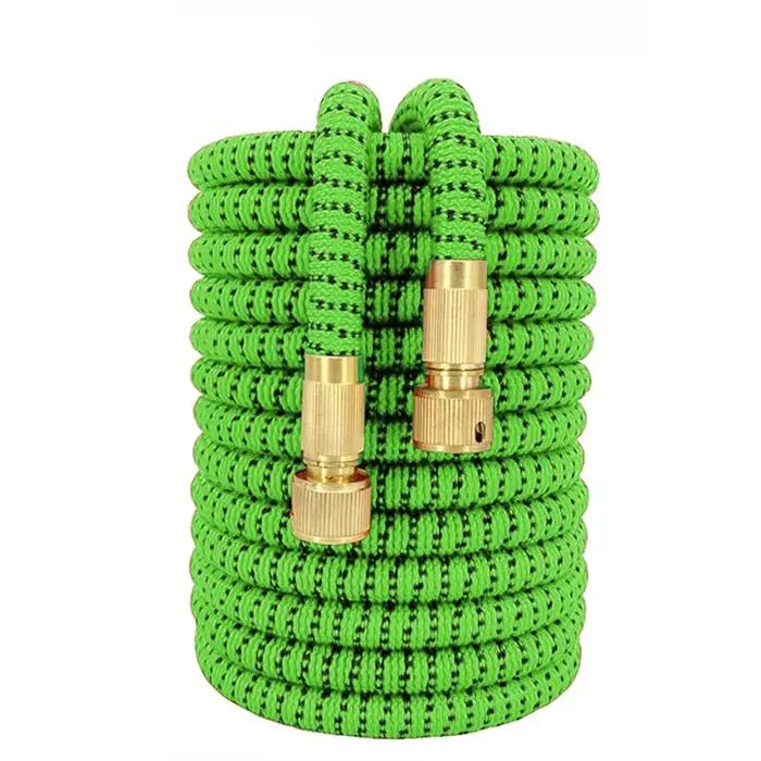 Tuyau d'arrosage magique flexible et extensible en caoutchouc, enrouleur de jardin avec double connecteur métallique, adaptable pour le lavage de voiture et l'irrigation du jardin, disponible en plusieurs couleurs et longueurs