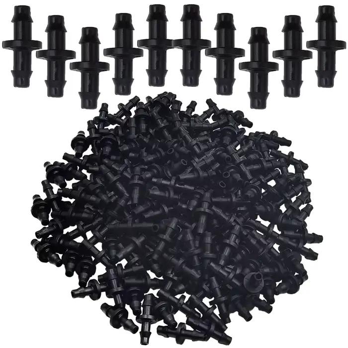 20/50/100 pièces 1/4 ''accouplement barbelé pour tube de tuyau 4/7mm Micro débit goutte à goutte Irr