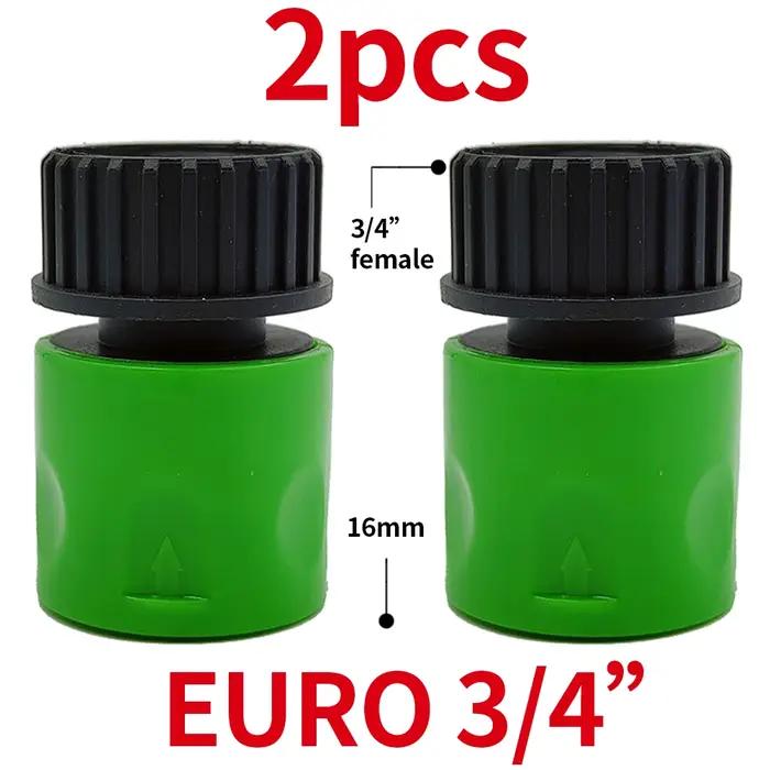 Connecteur rapide pour tuyau d'arrosage en plastique PP, adaptateur fileté mâle EURO USA 3/4 pouces, système d'arrosage goutte à goutte pour jardin occasions spéciales