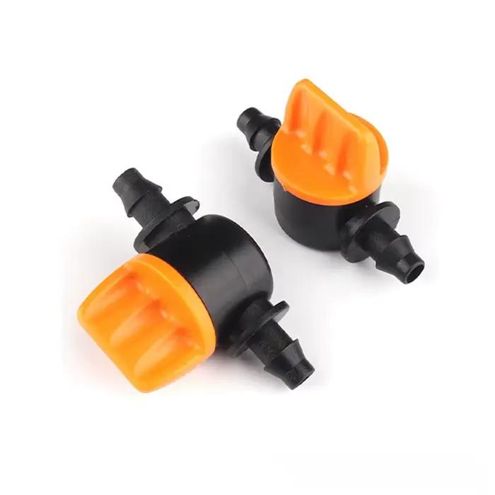 20 pièces tuyau en Pvc à travers la vanne d'irrigation Double barbe Mini