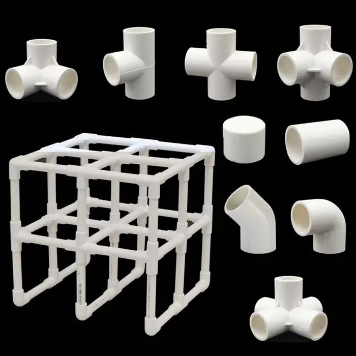 Connecteurs d'eau de jardin en PVC blanc 20/25/32mm pour systèmes d'irrigation personnalisés jardins familiaux et projets de bricolage
