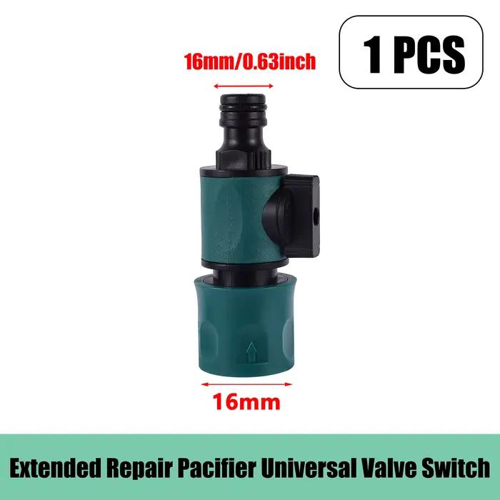 Valve filetée 3/4 "avec raccord de mamelon de 16mm, Valve d'arrêt de tuyau d'arrosage, adaptateur de