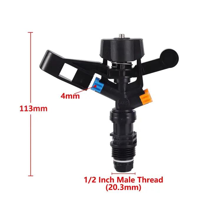 Arroseur à bascule 1/2 ", buse de pulvérisation à Impact rotatif réglable à 360 degrés, outil d'irri