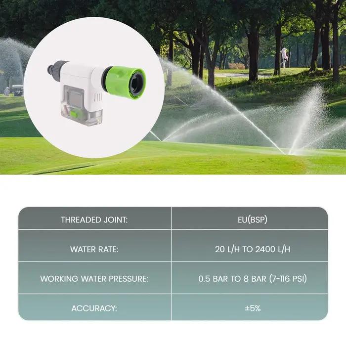 Débitmètre d'eau WiFi pour tuyau d'arrosage