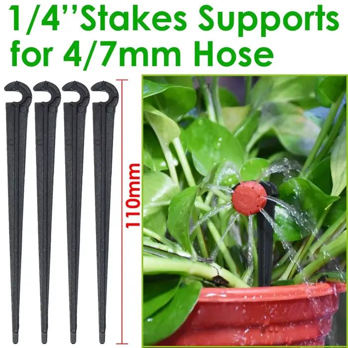 SPRYCLE 50-200X jardin 1/4 pouces crochet de type C Support fixe piquets tige ajustement 4/7mm tuyau