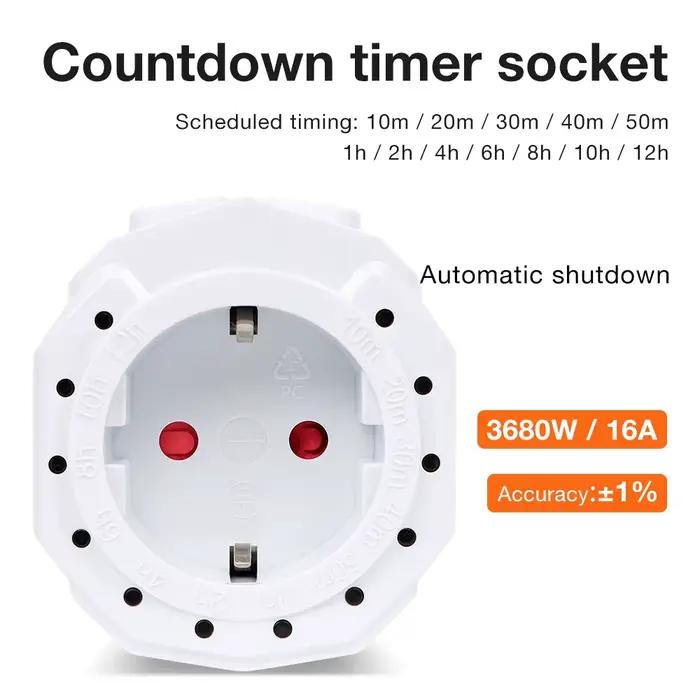 24 heures minuterie interrupteur minuterie prise mécanique Programmable intelligent compte à rebours