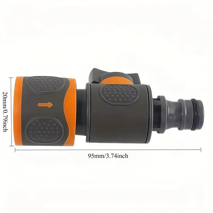 Raccord rapide pour tuyau d'arrosage avec vanne de régulation de débit pour l'irrigation extérieure