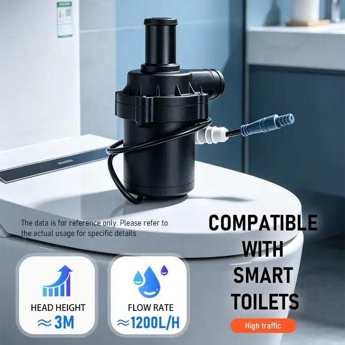 Pompe à eau submersible 12V pour jardin aquarium et toilettes intelligentes sans balais haute performance hauteur de refoulement 3m