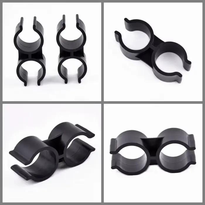 6 pièces Nouvelles pinces pour tuyaux en PVC 20/25 mm, type double U, pour irrigation agricole, support de tuyau d'eau, outil de jardin