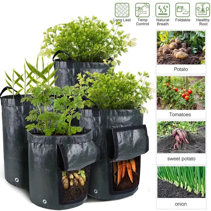 Sacs de culture de pommes de terre, 3/5/10 gallons, sacs de culture pour plantes de jardinage, pour