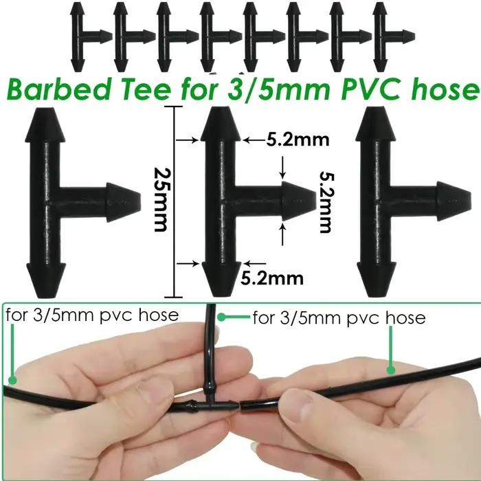 Connecteur de Micro tuyau d'égouttement 3/5, Joint de Micro pulvérisation en plastique, tuyau d'arro