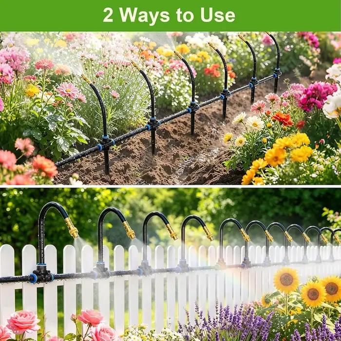 Système d'irrigation de jardin 360 ° Kit d'arrosage par brumisation réglable