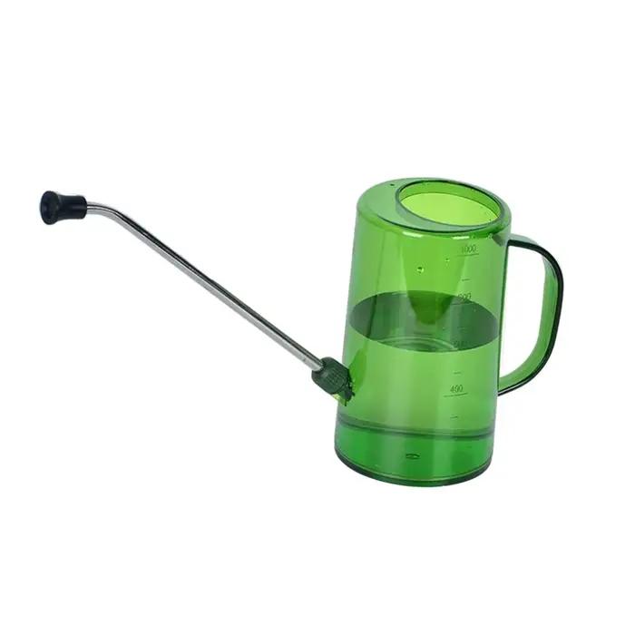 Arrosoir avec bec long et tête de pulvérisation amovible pour le soin des bonsaï, arrosoir pour plantes d'intérieur et extérieur, arrosoir pulvérisateur à tête détachable, arrosoir à long bec pour plantes et fleurs de jardin, dispositif d'arrosage moderne de 1L pour plantes, utilisable à l'intérieur