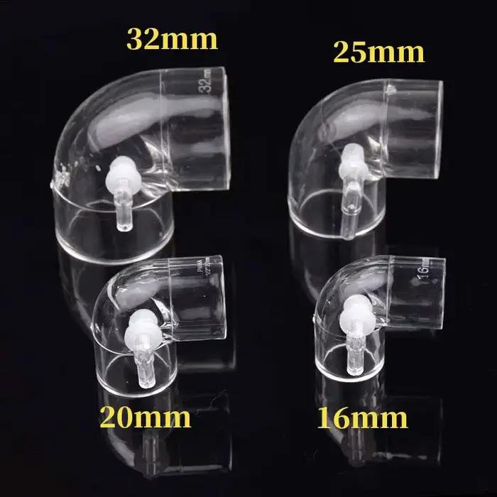 1 pièce Raccord en T pour tuyau acrylique 16~50mm, Connecteur pour aquarium, Raccords coudés pour tu