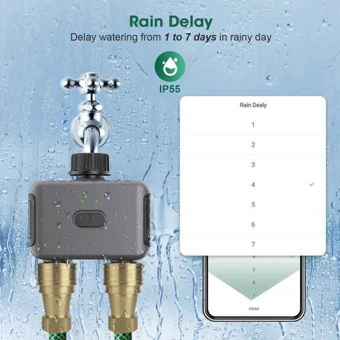Zigbee/BT minuterie d'eau automatique double tuyau système d'arrosage