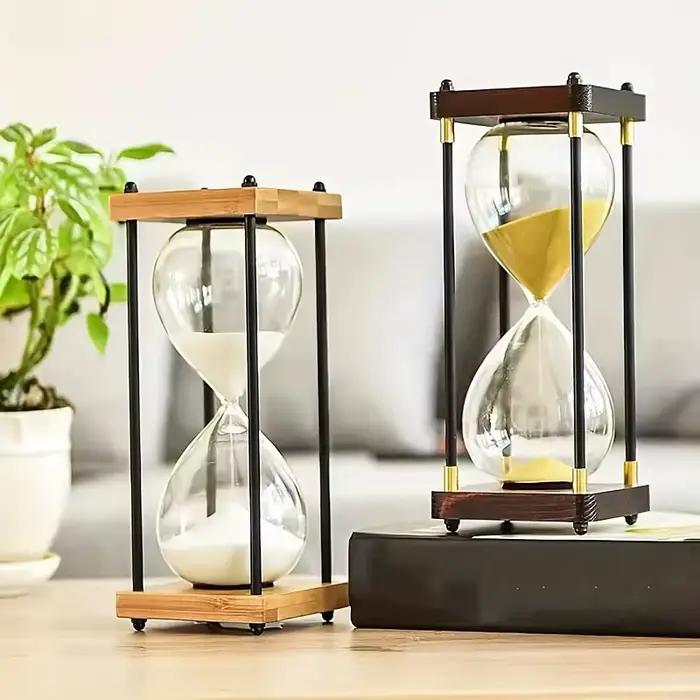 Minuteur en verre d'inspiration vintage