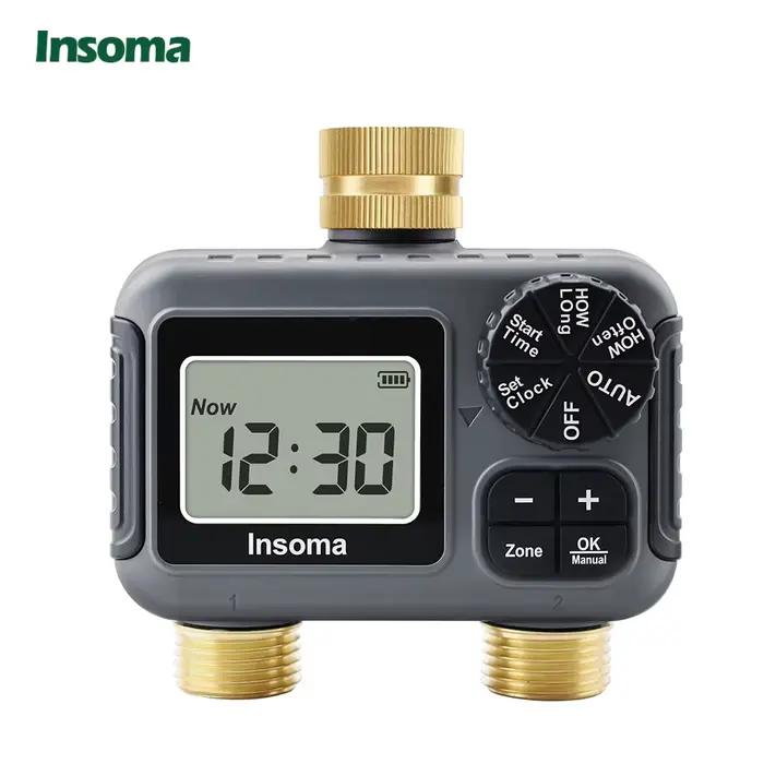 Système d'arrosage intelligent à double sortie minuterie d'eau automatique programmateur de tuyau robinet arrosage jardin extérieur occasions spéciales jardinage