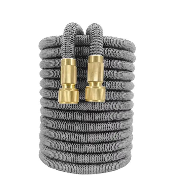 Tuyau d'arrosage extensible en caoutchouc anti-abrasion et anti-corrosion pour jardin et lavage de voiture enroulable et montable au mur 100 pieds 125 pieds 150 pieds 25 pieds 50 pieds 75 pieds