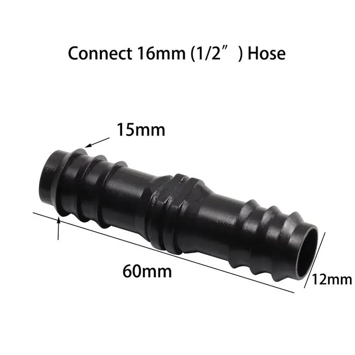 10 pièces 16mm 20mm 25mm raccords barbelés connecteur droit à travers Micro goutte-à-goutte PE tuyau