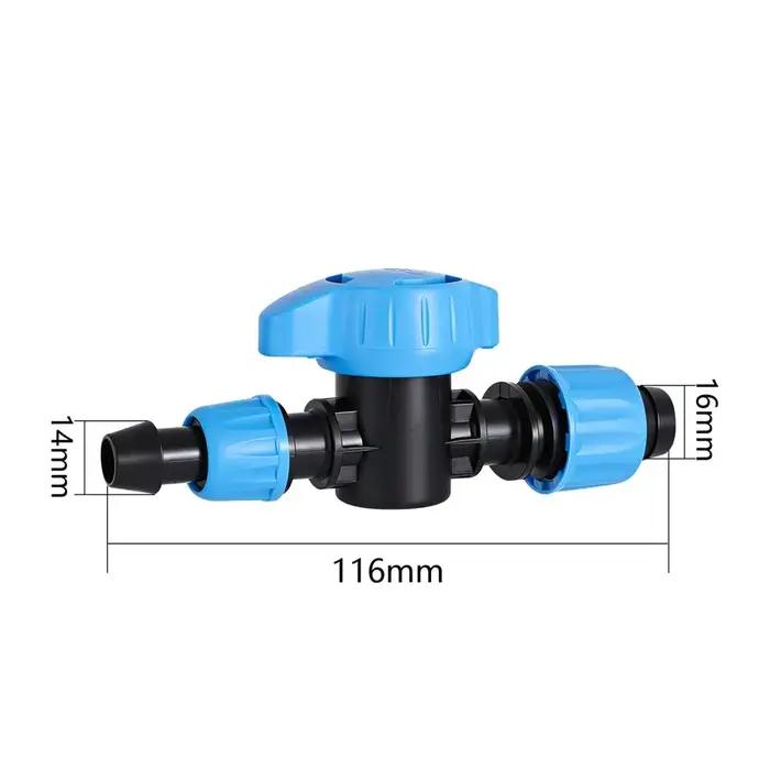 Vanne de dérivation à barbelures 16 mm pour irrigation goutte à goutte