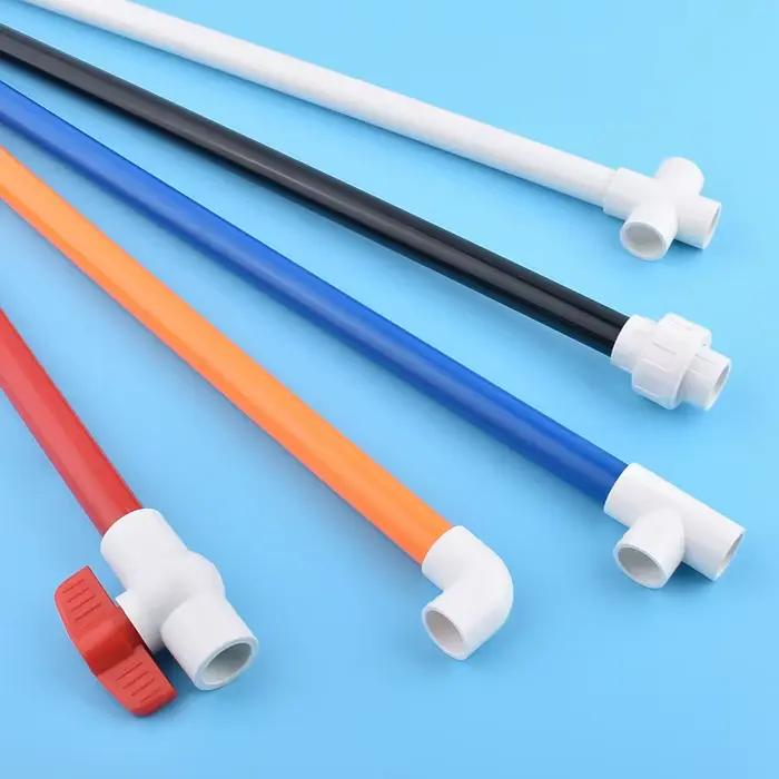Raccord de tuyau PVC 20~50mm Blanc pour irrigation de jardin, Té direct, Coude, Union, Serre-tuyau, Raccord croisé, Vanne à boisseau sphérique pour aquarium