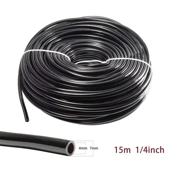 Tuyau d'irrigation enroulable en PVC 4/6mm noir pour fleurs bonsaïs et pelouses occasions spéciales jardinage