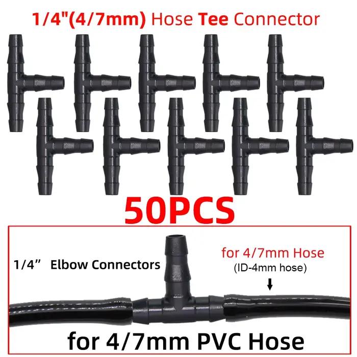 Connecteurs de tuyau d'arrosage de jardin 4/7mm, raccords d'irrigation goutte-à-goutte, raccords pou