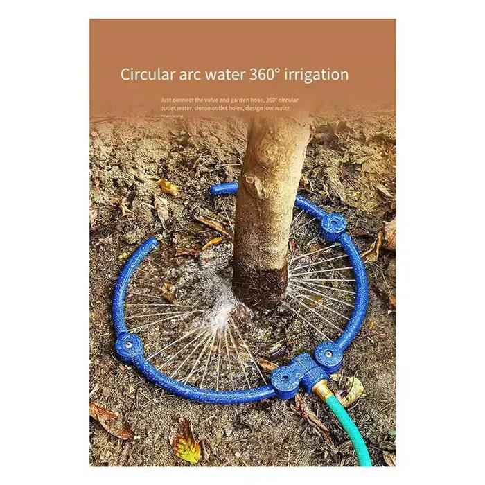 Système d'arrosage d'arbre 360° avec anneau d'irrigation pour jeunes arbres, arbustes, légumes et fleurs jardinage durable