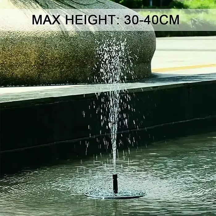 Fontaine solaire avec panneau solaire flottant pour bain d'oiseaux, aquarium, petit étang, jardin, piscine extérieure et décoration d'étang