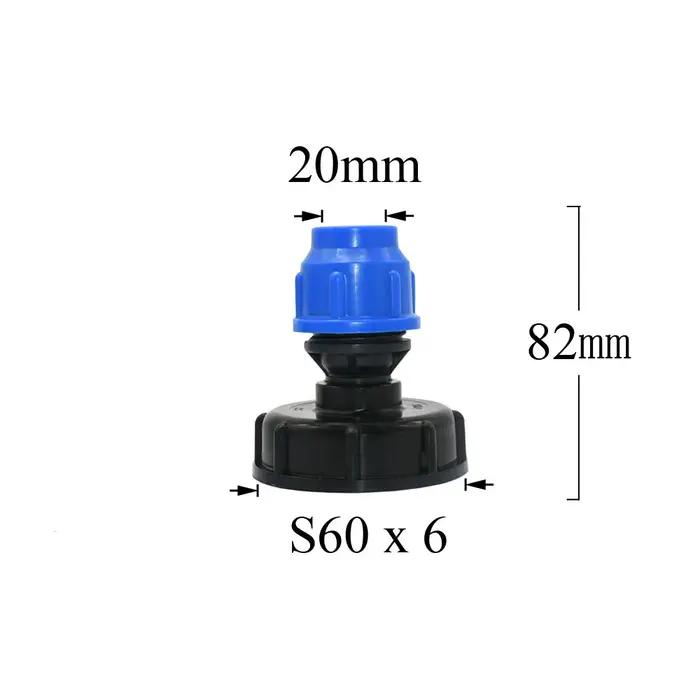 Connecteur de tube PE S60 rapide pour jardin irrigation flexible polyvalent pour amoureux du jardinage